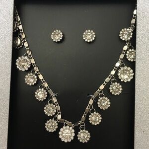 Genuine Crystal Necklace and Earring Matching Set
